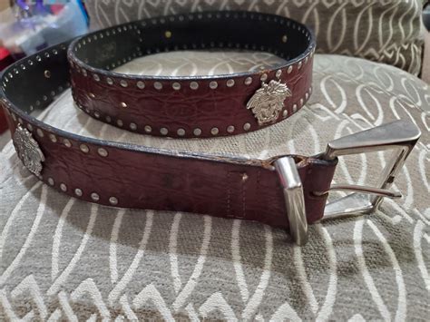 versace belt authentic check